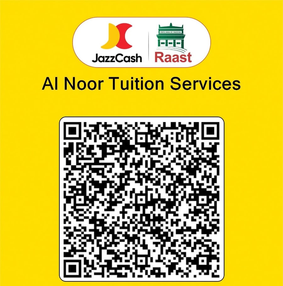 Raast QR code to pay Al Noor Tuition Services — scan it with any Pakistani banking or wallet app